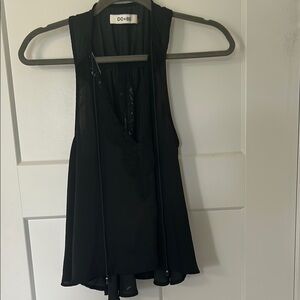 DO+BE Elegant Black Lace Tank Top
